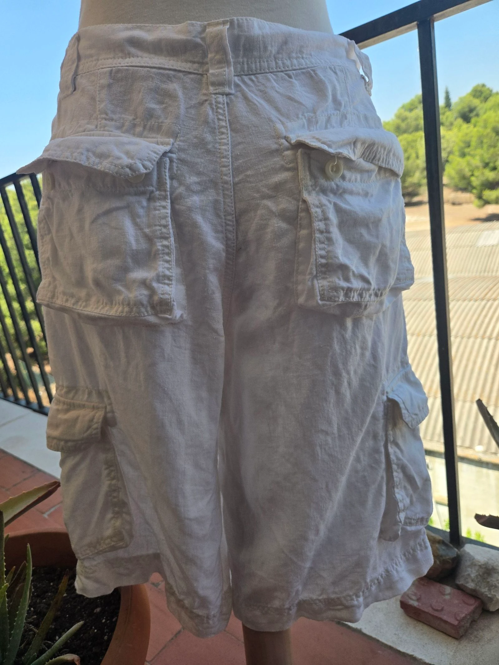 Bermudas cargo linho homem – photo 3